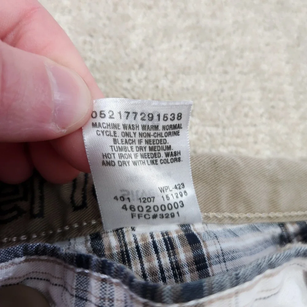 Vintage Silvertab Levis Shorts Men 36‎ Baggy Cargo Wide Leg Plaid Y2K Cotton